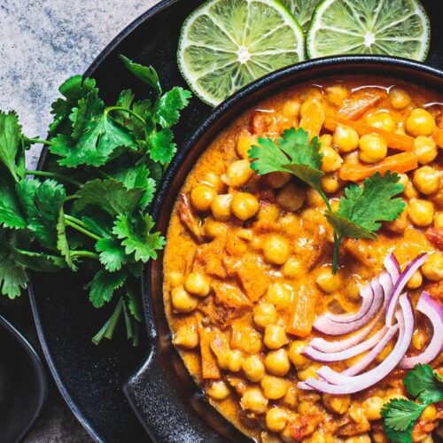 lentil chickpea curry